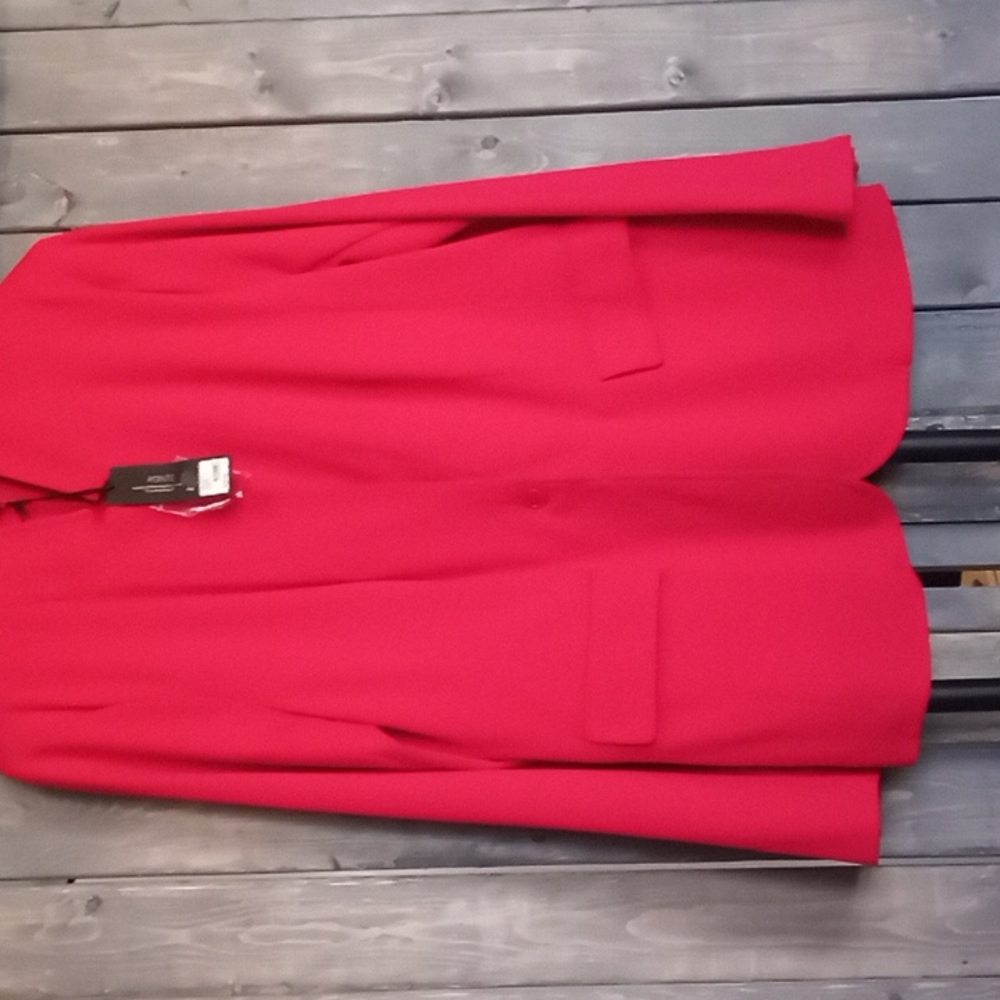 Lane Bryant Red Ponte blazer size 14